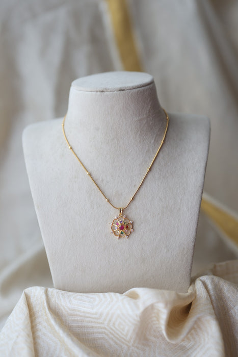 Heritage gold plated pendant short chain HC2512