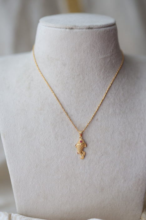 Heritage gold plated pendant short chain HC501