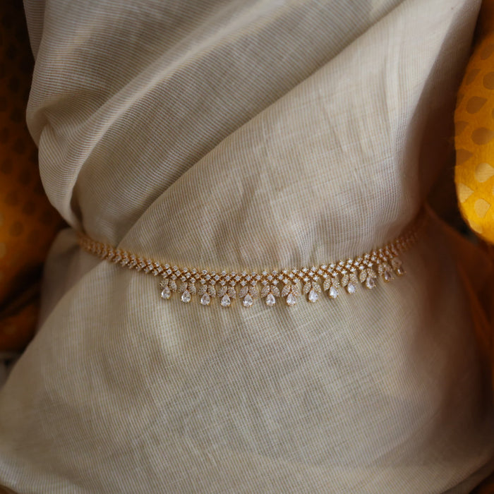 Heritage gold and plated  white stone waistchain  HW893