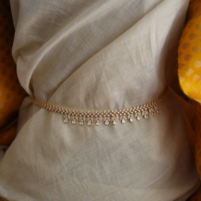 Heritage gold and plated  white stone waistchain  HW893