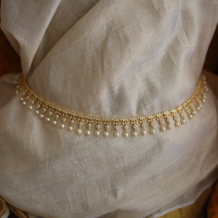 Heritage gold white stone waistchain HW10655