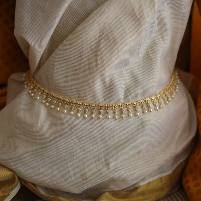 Heritage gold white stone waistchain HW10655
