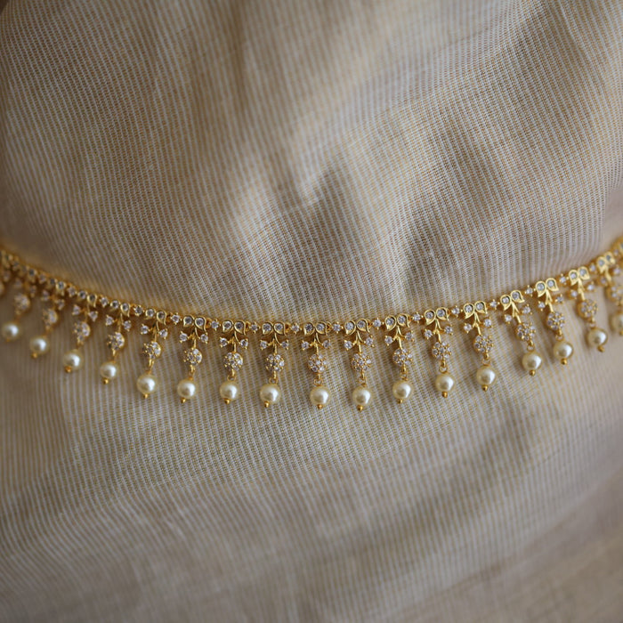 Heritage gold white stone waistchain HW10655