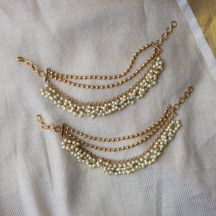 Antique pearl mattal ear accessoris HM2278