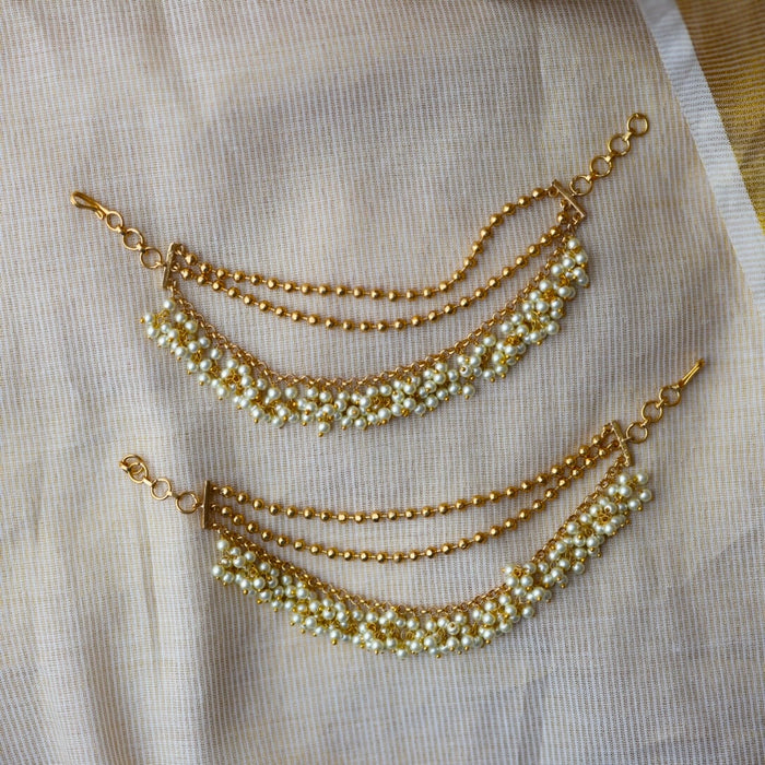 Antique pearl mattal ear accessoris HM2278