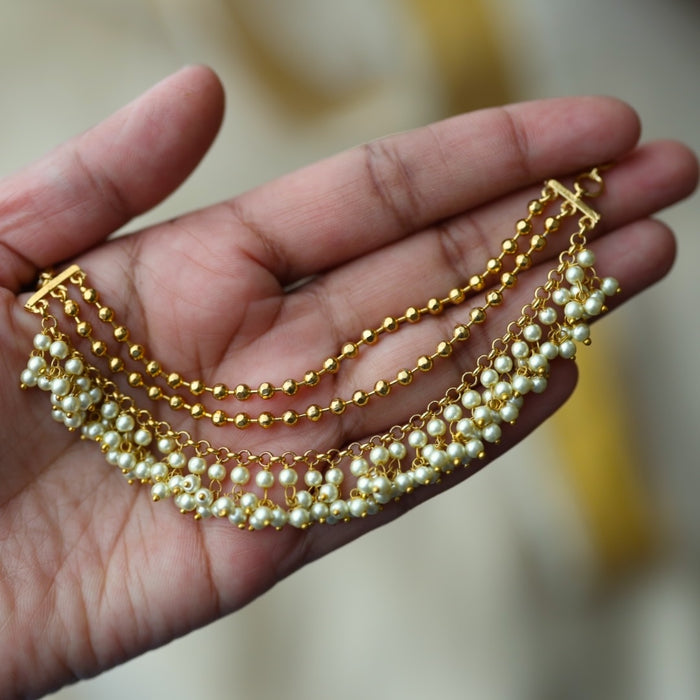 Antique pearl mattal ear accessoris HM2278