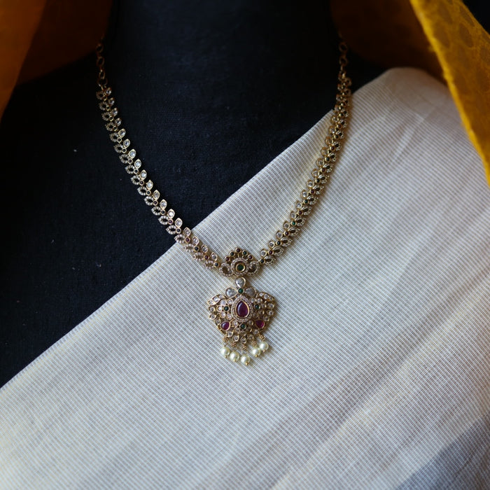 Antique short necklace with earrings TTS4911