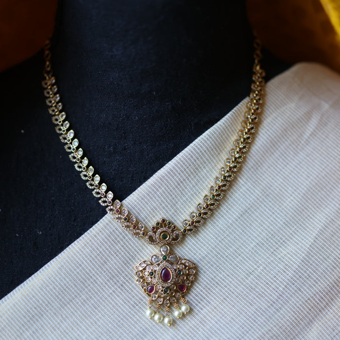 Antique short necklace with earrings TTS4911