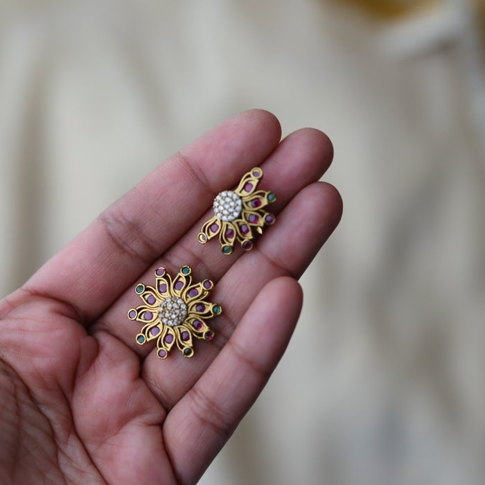 Antique ruby stone sun and moon hair accessories HA1639