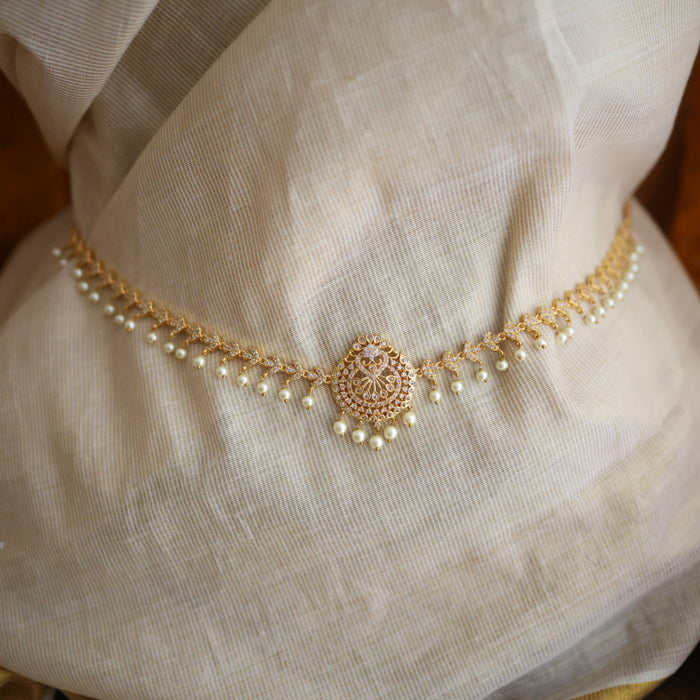 Heritage gold plated pearl waistchain HW34556