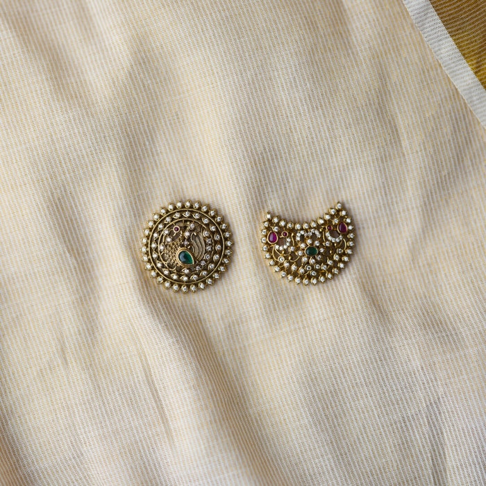 Antique White stone sun and moon hair accessories HA3682