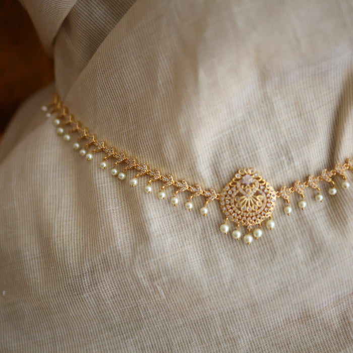 Heritage gold plated pearl waistchain HW34556