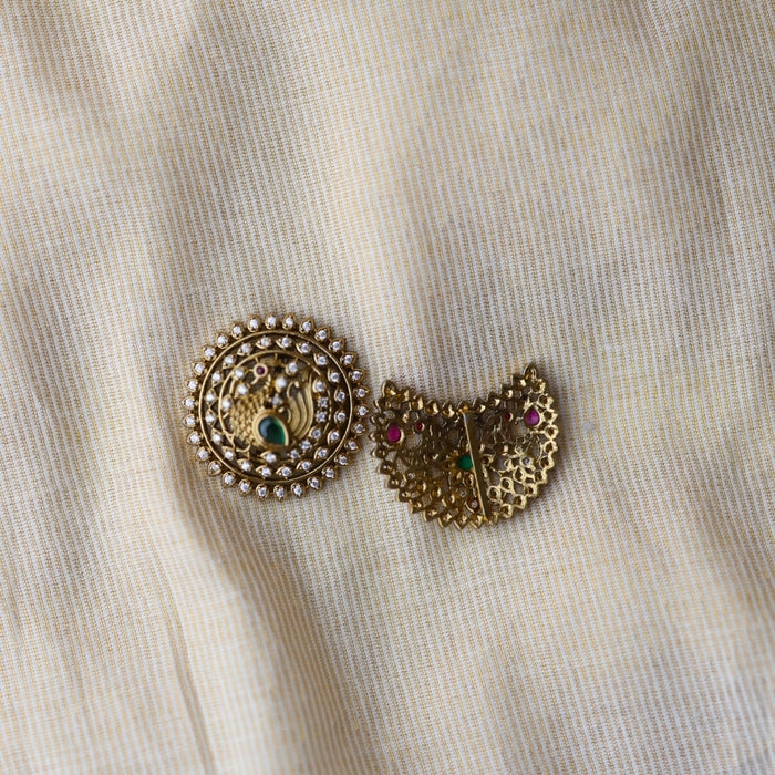 Antique White stone sun and moon hair accessories HA3682