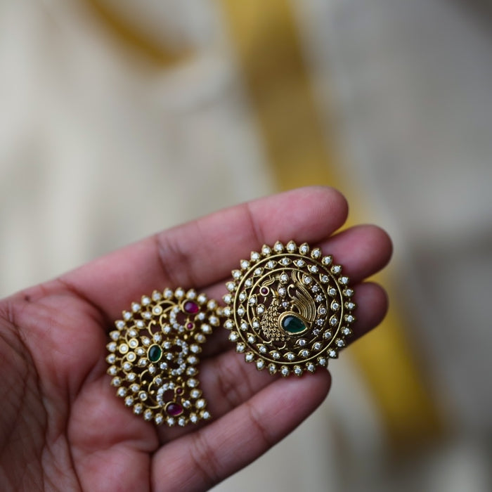 Antique White stone sun and moon hair accessories HA3682