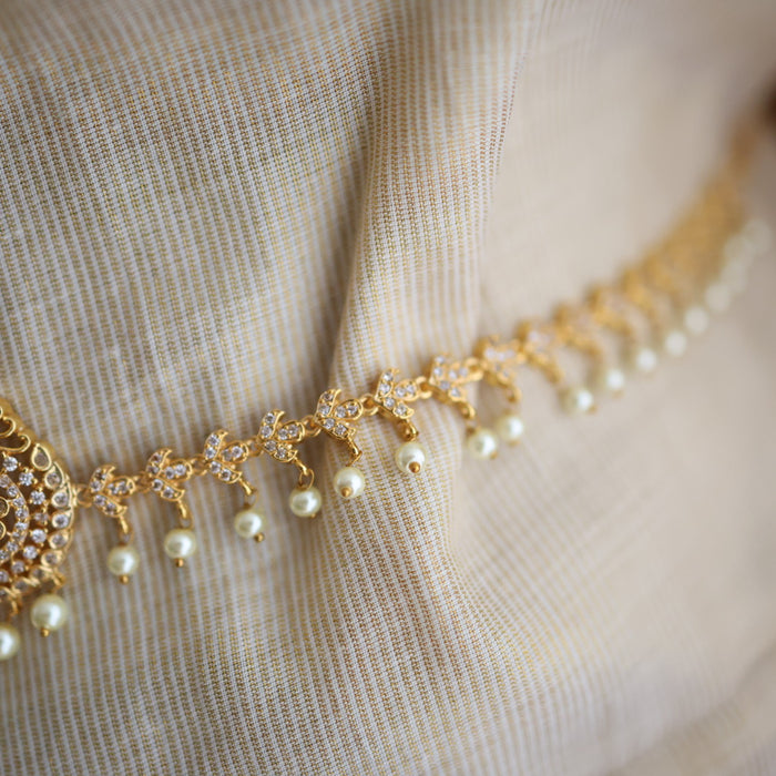 Heritage gold plated pearl waistchain HW34556