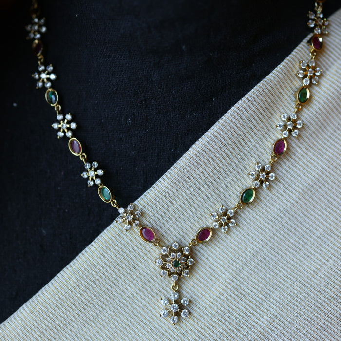 Antique simple short necklace and earrings TTS4913