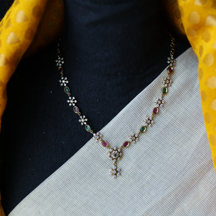 Antique simple short necklace and earrings TTS4913