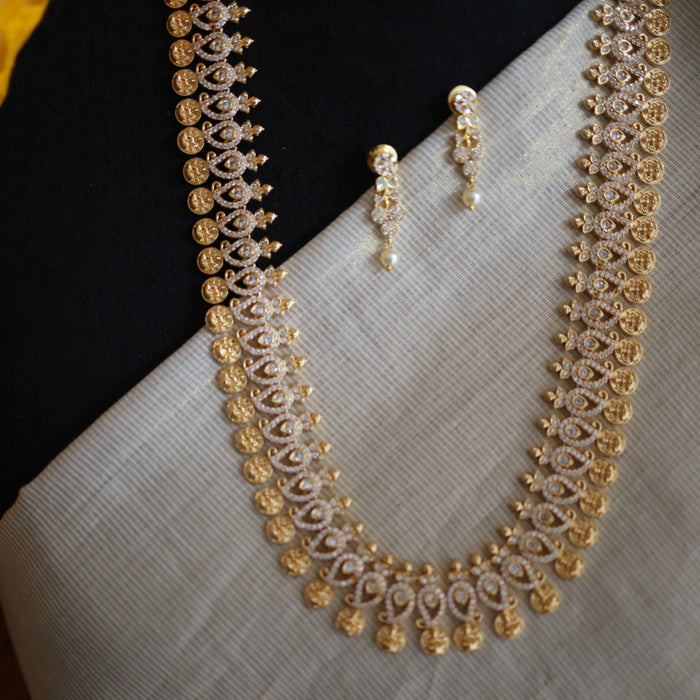 Heritage gold plated white stone coin necklace/ waistchain HL34557