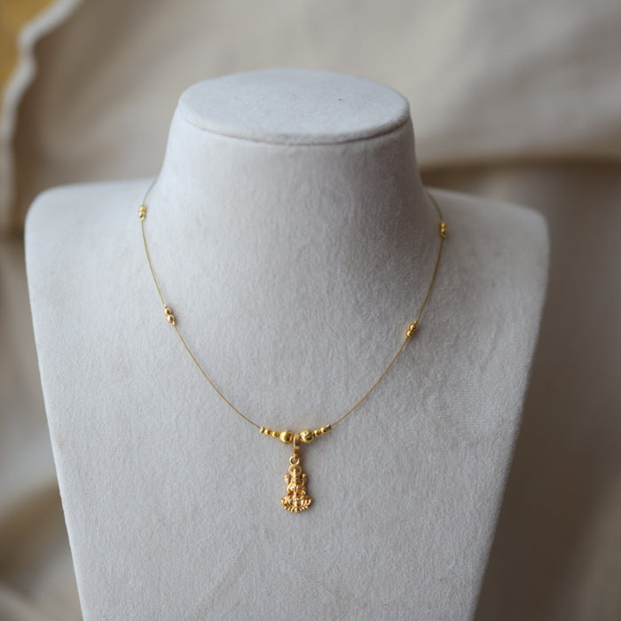Heritage gold plated invisible short necklace IN9076