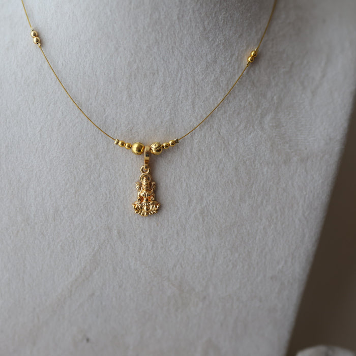 Heritage gold plated invisible short necklace IN9076