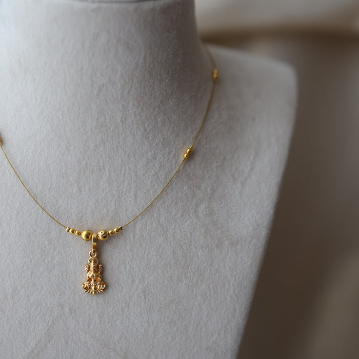 Heritage gold plated invisible short necklace IN9076