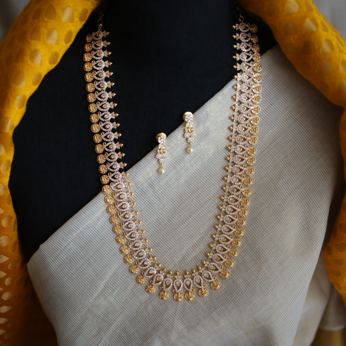 Heritage gold plated white stone coin necklace/ waistchain HL34557