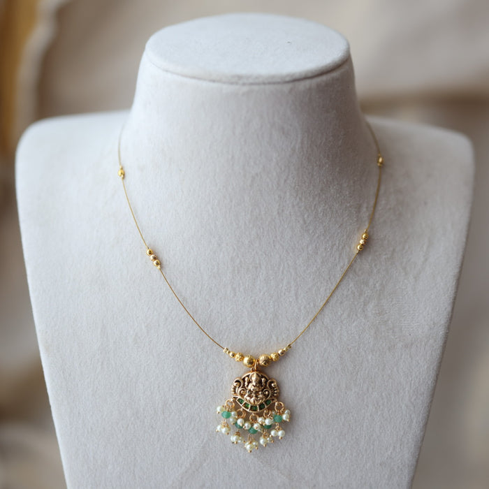 Heritage gold plated invisible short necklace IN9079