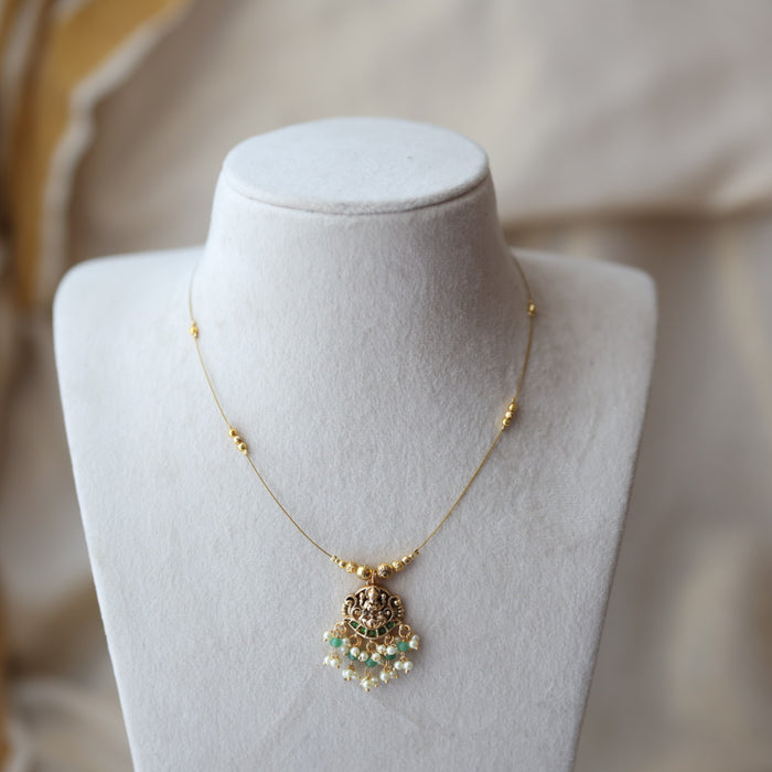 Heritage gold plated invisible short necklace IN9079
