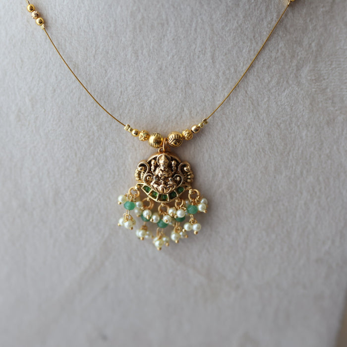 Heritage gold plated invisible short necklace IN9079