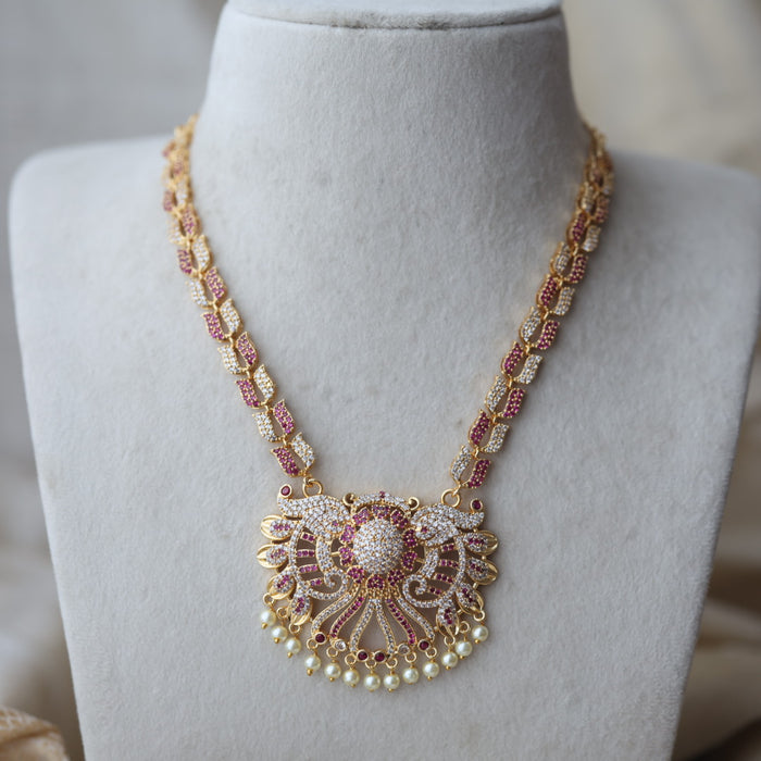 Heritage gold plated padakam short necklace H334