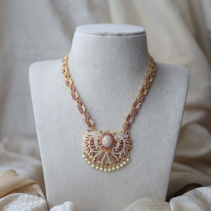 Heritage gold plated padakam short necklace H334