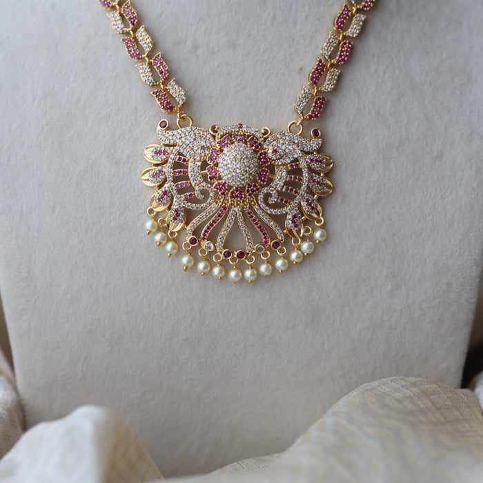 Heritage gold plated padakam short necklace H334