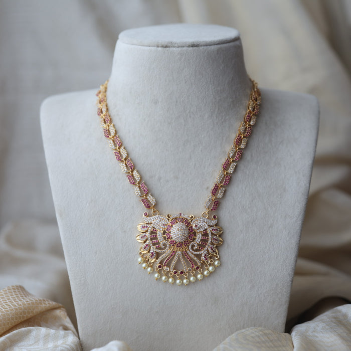 Heritage gold plated padakam short necklace H334