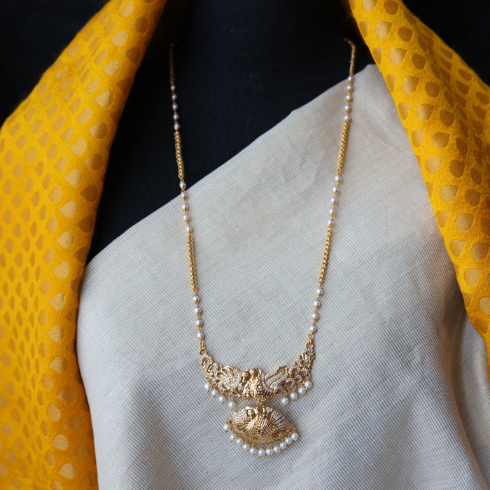 Heritage gold plated padakam long necklace HP7824