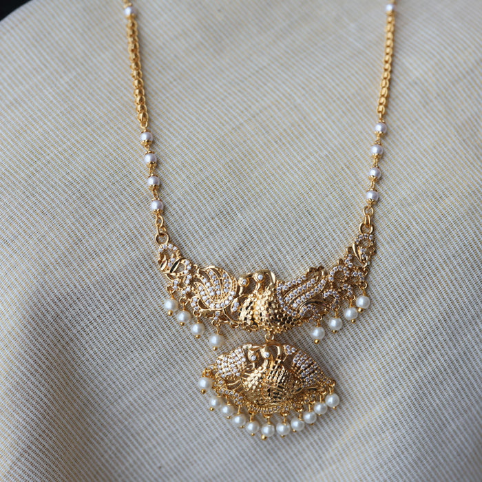 Heritage gold plated padakam long necklace HP7824