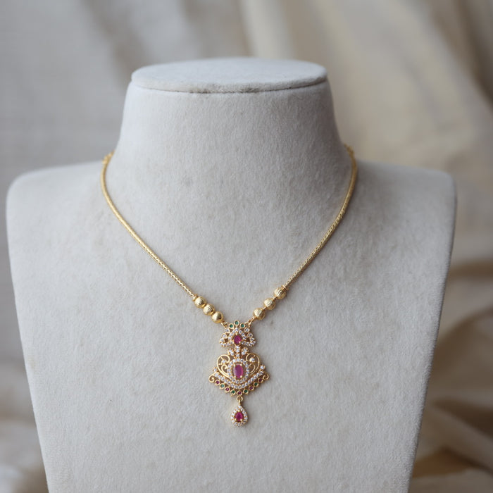 Heritage gold plated short necklace H67282