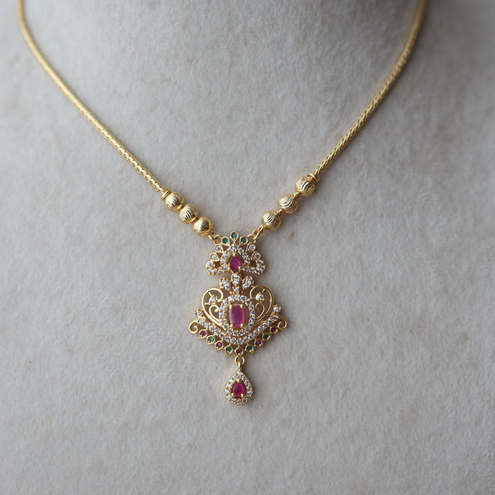 Heritage gold plated short necklace H67282
