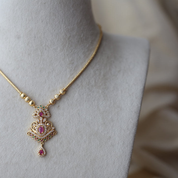 Heritage gold plated short necklace H67282