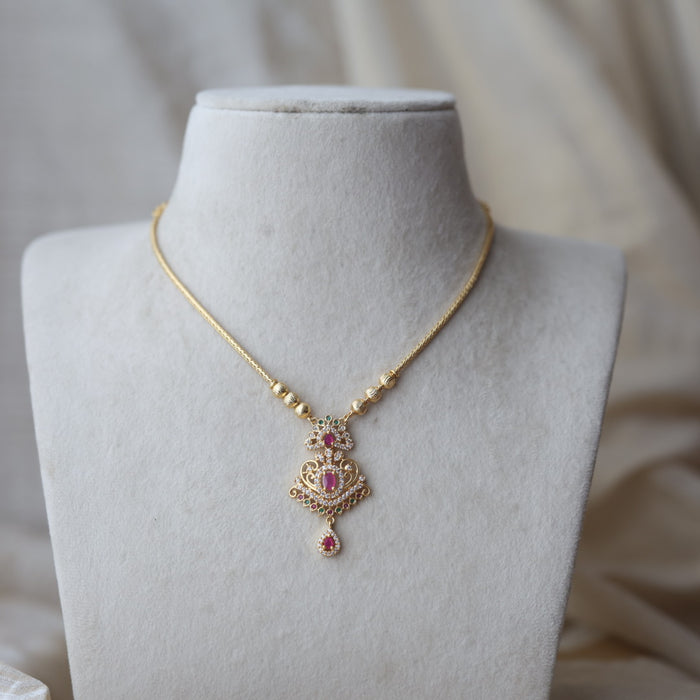Heritage gold plated short necklace H67282