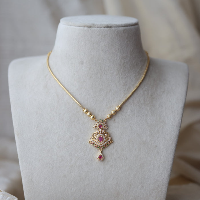 Heritage gold plated short necklace H67282