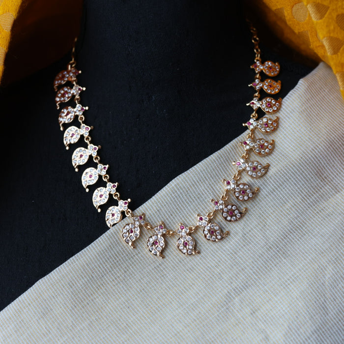Heritage gold plated mango short necklace H7253