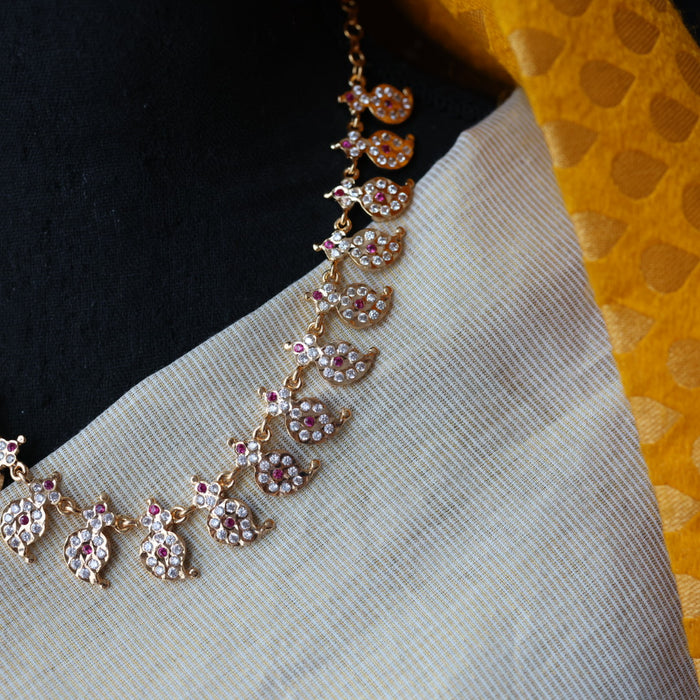 Heritage gold plated mango short necklace H7253