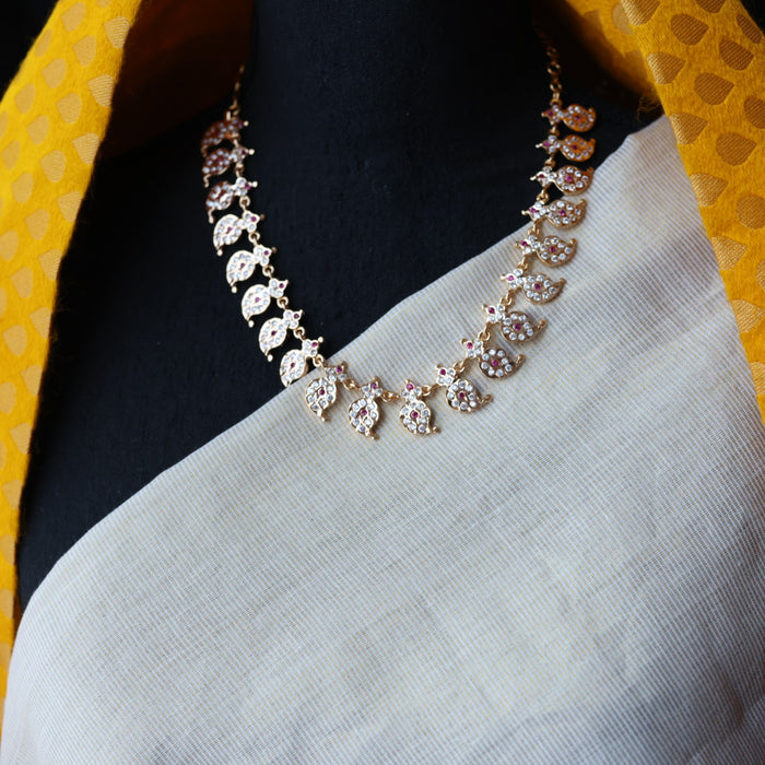 Heritage gold plated mango short necklace H7253