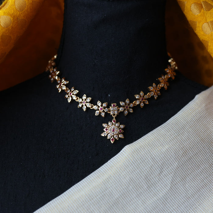 Heritage gold plated short necklace H78253