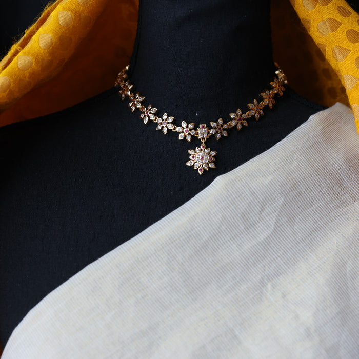 Heritage gold plated short necklace H78253