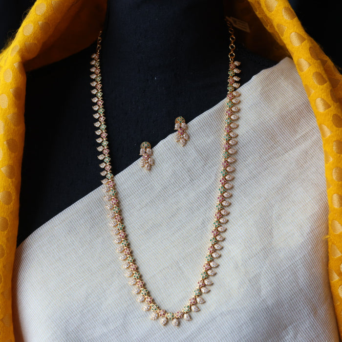 Heritage gold plated mango long necklace HL110452