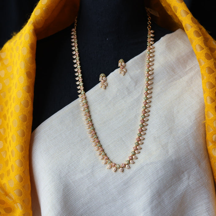 Heritage gold plated mango long necklace HL110452