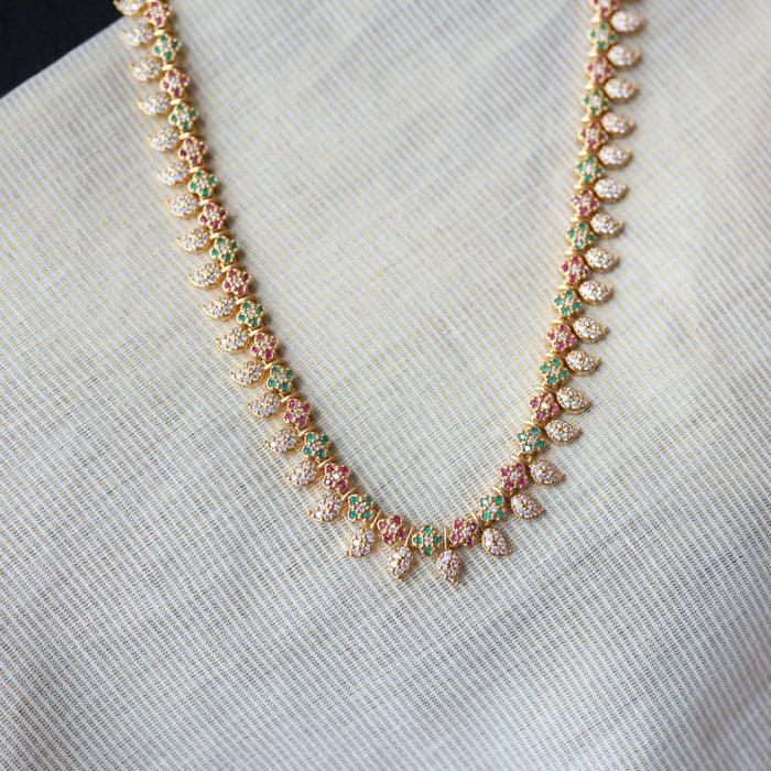 Heritage gold plated mango long necklace HL110452
