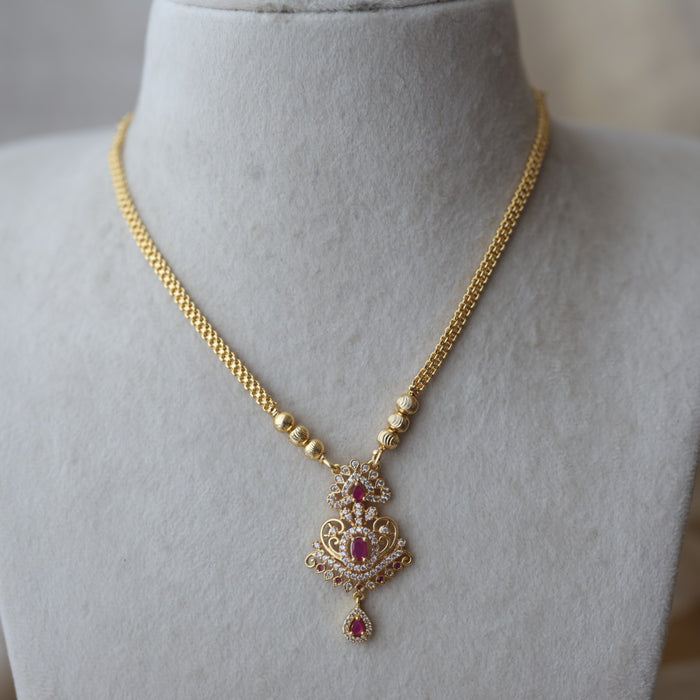 Heritage gold plated short necklace H0254