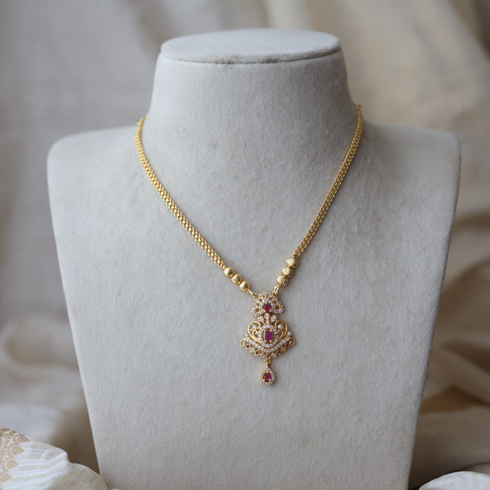Heritage gold plated short necklace H0254